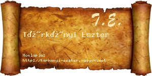 Tárkányi Eszter névjegykártya