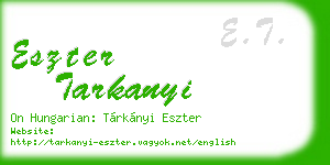 eszter tarkanyi business card