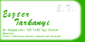 eszter tarkanyi business card